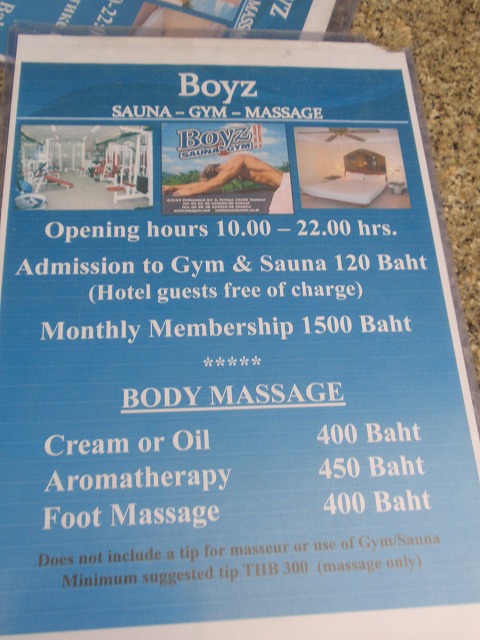 Boyz Sauna GYM Massage